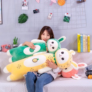 Gấu bông, gối ôm Thỏ Dưa, Dứa, Dâu vải co dãn 4 chiều bông gòn 100%