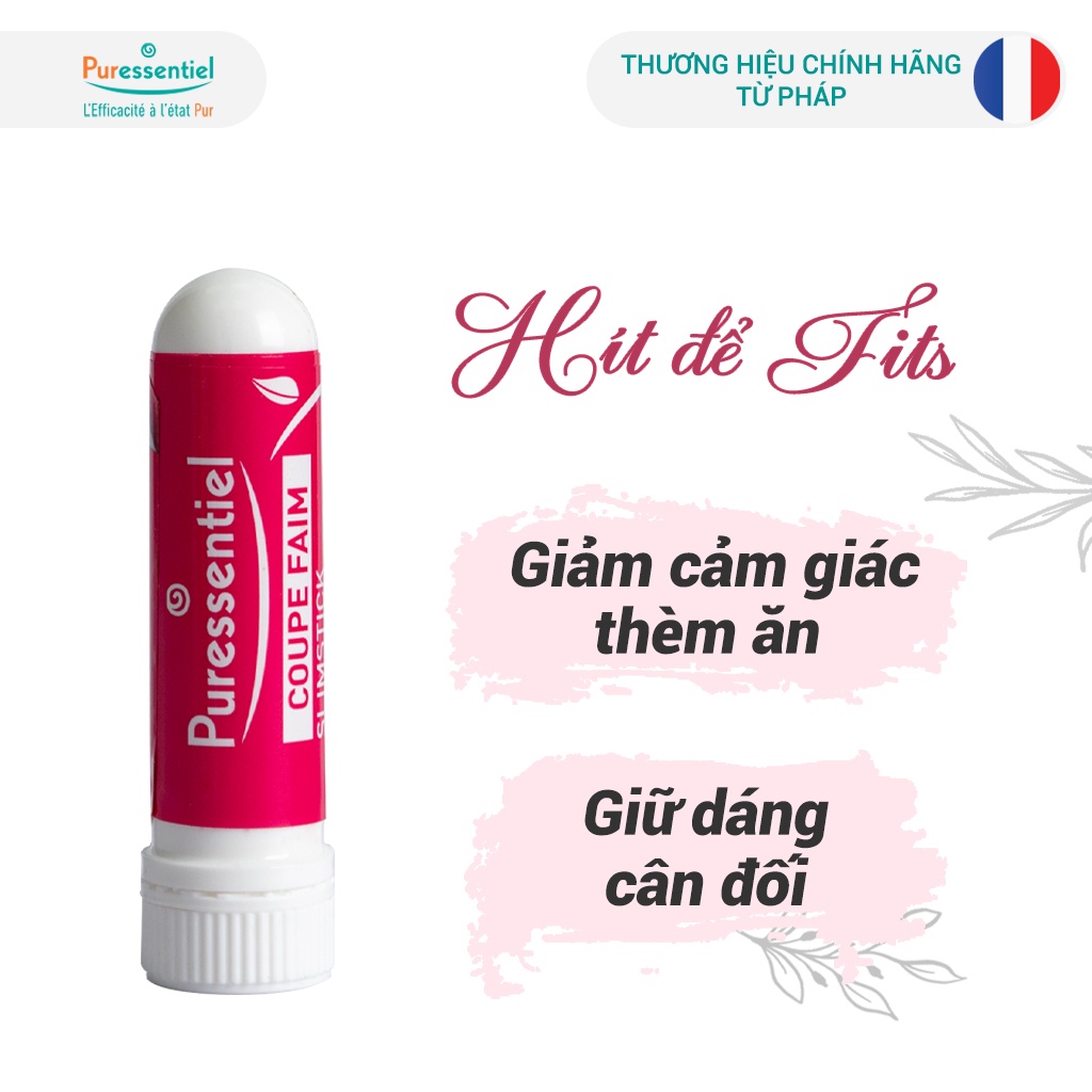 Slimstick thanh hít giảm cảm giác thèm ăn Puressentiel 10ml, hỗ trợ giữ dáng, thành phần tự nhiên, xuất xứ Pháp