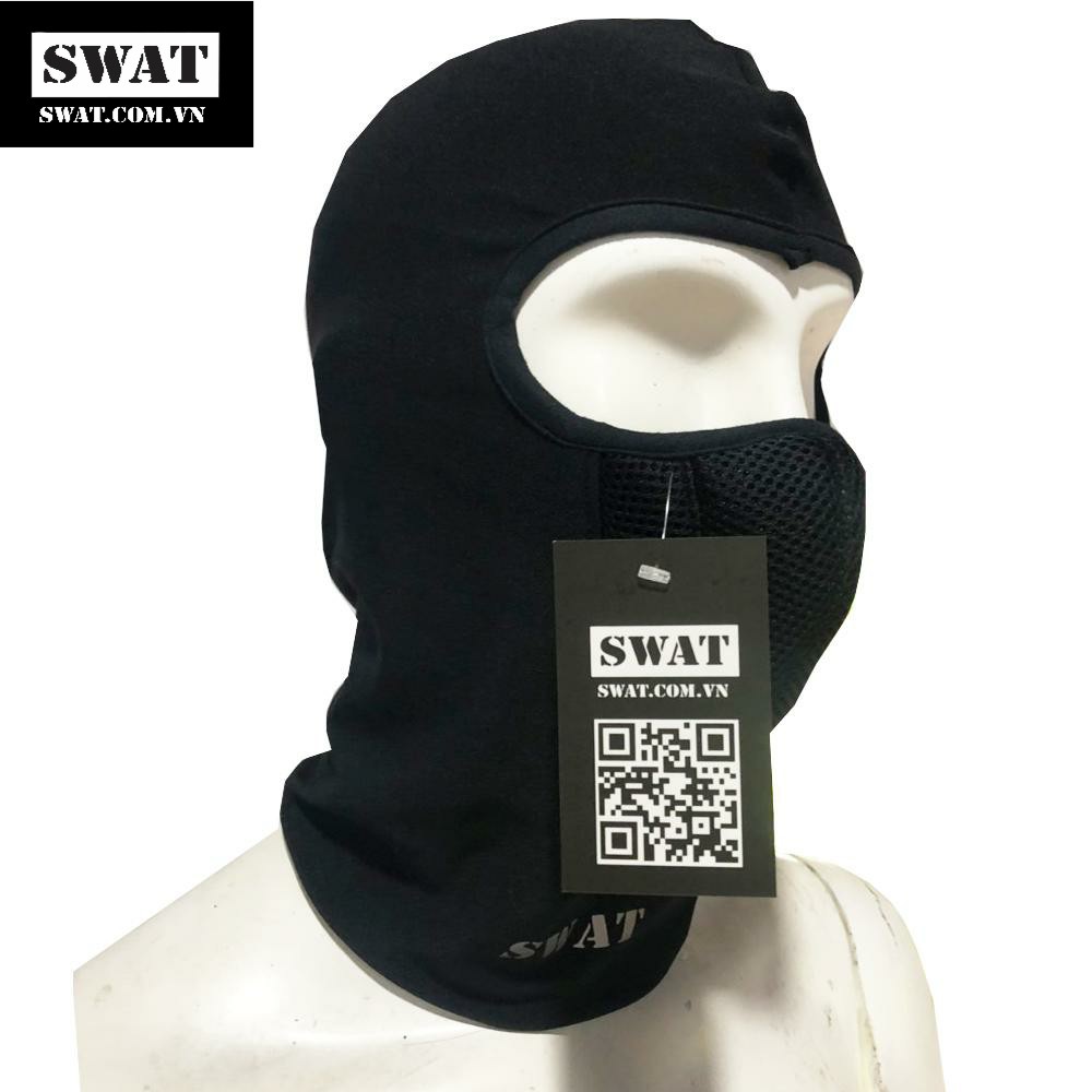 Khăn trùm ninja SWAT X2 đen,Khăn SWAT thun lạnh,Khăn ninja thun