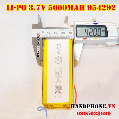 Pin Li-Po 3.7V 954292 5000mAh (Lithium Polyme)