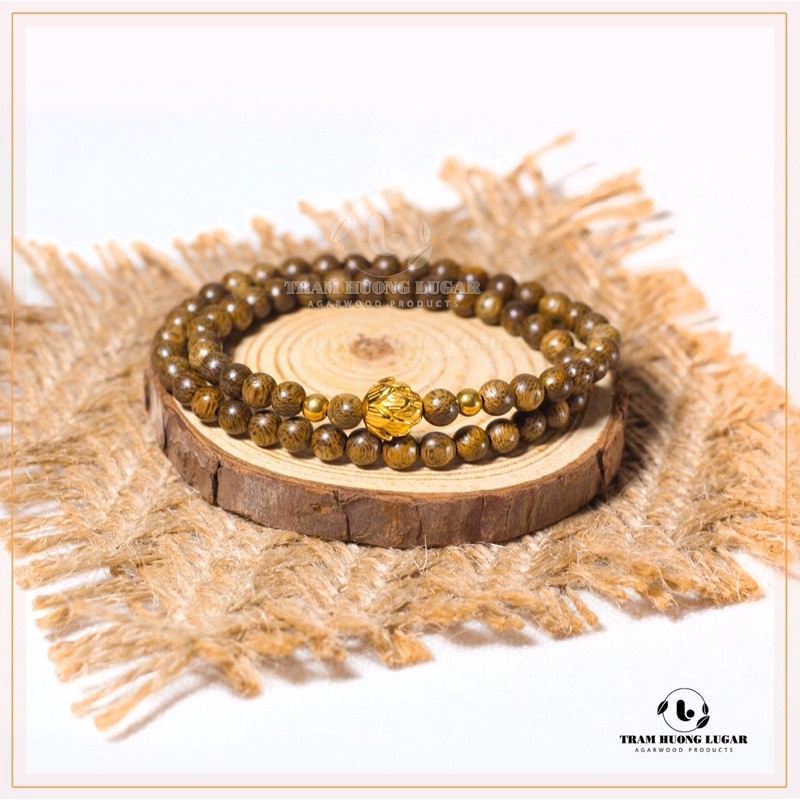 Vòng tay trầm hương - Nụ Sen Hoà Bình - Trầm Hương Lugar