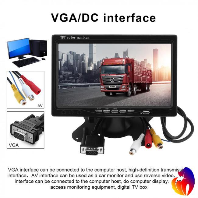 Blackhole  Màn hình 7 inch TFT LCD HD Video AV siêu mỏng cho xe hơi