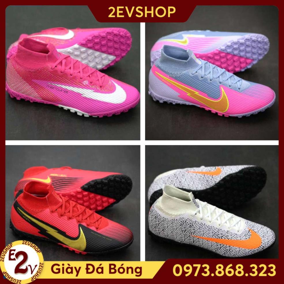 Giày Đá Bóng 𝗧𝗙 𝗡𝗶𝗸𝗲 𝗠𝗲𝗿𝗰𝘂𝗿𝗶𝗮𝗹 𝗩𝗜𝗜 Cao Cổ Đủ Màu Đã Khâu .