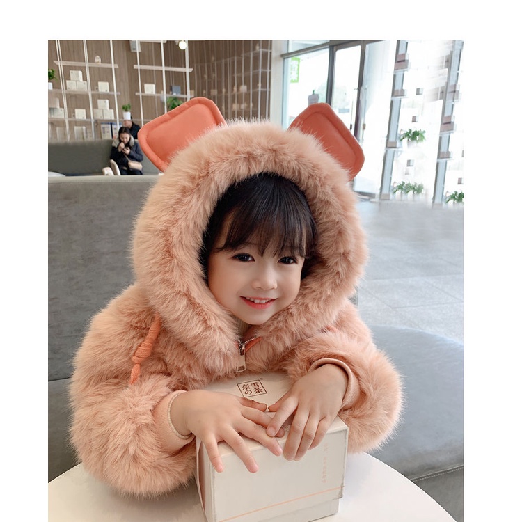 Áo khoác dày dặn giữ ấm thời trang thu đông xinh xắn dành cho bé gái 2021