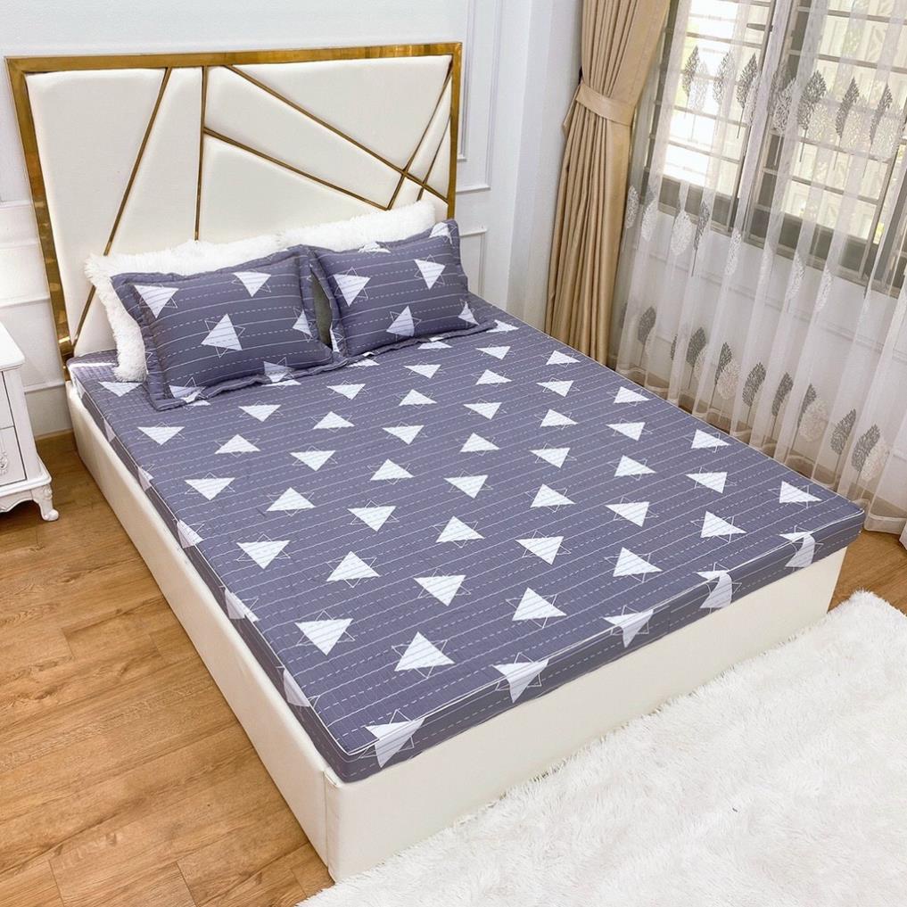 [FREE SHIP] Set Ga Cotton Chun Trần Bông Cao Cấp Kèm Hai Vỏ Gối, Ga Chun Trần 3 Lớp Hàng Loại 1