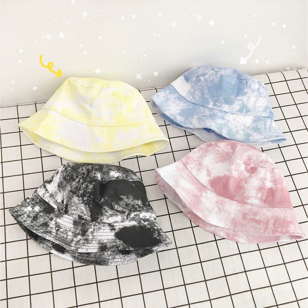 Nón TIEDYE BUCKET Loang Màu Ulzzang (Ảnh Thật)