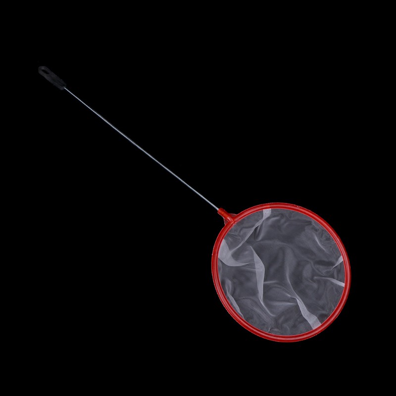 Vợt bắt tôm/ cá hình tròn với khung bằng nhựa mảnh tiện dụng cho bể cá cảnh