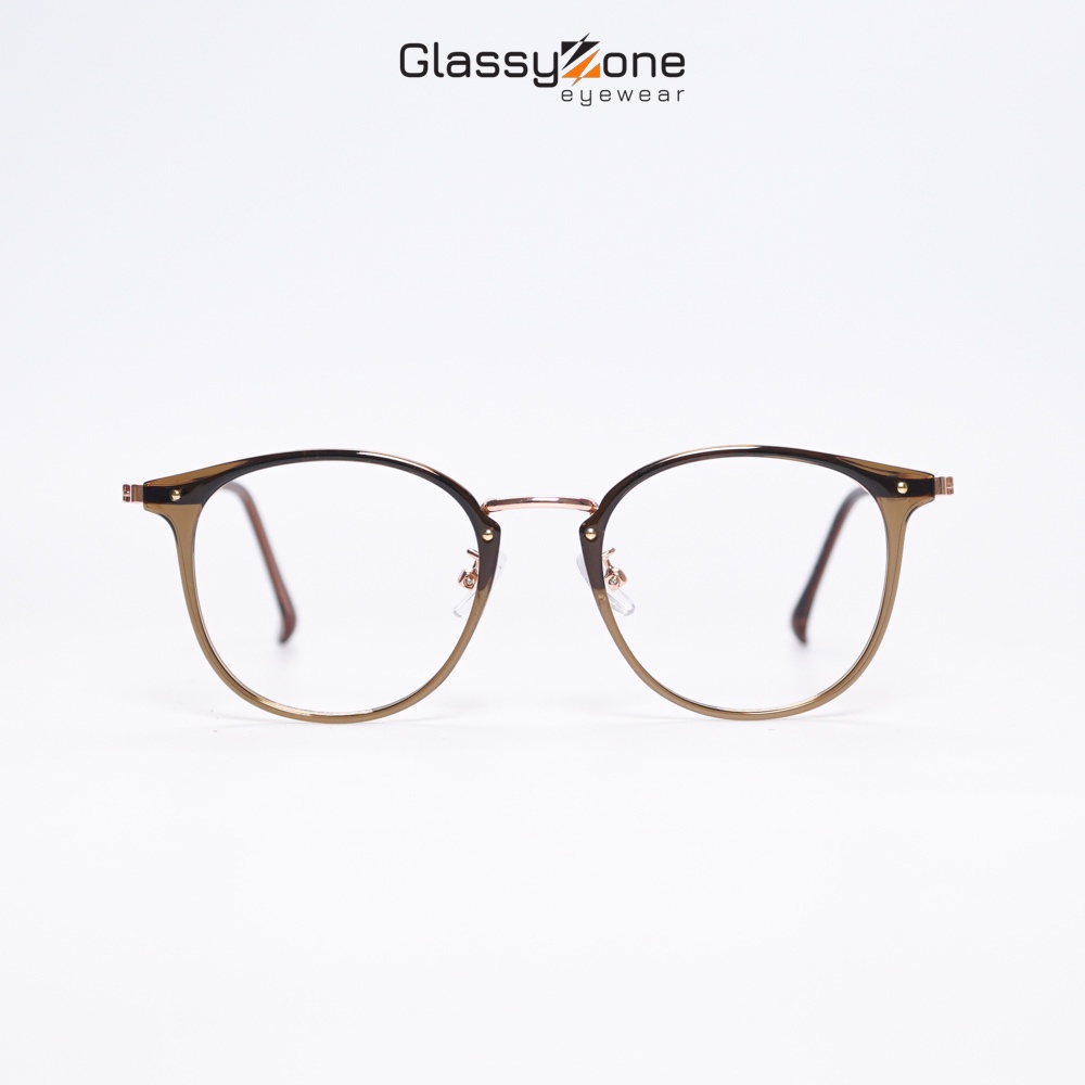 Gọng kính cận, Mắt kính giả cận nhựa dẻo Form tròn Uniex Nam Nữ Ratih- GlassyZone
