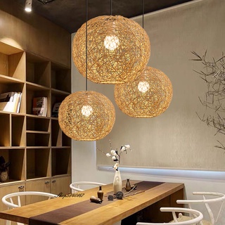 Ikee phòng ngủ led phòng khách bàn ăn đèn chùm hiện đại đèn thả trang trí giản đèn mây tre đèn thả trần đèn treo trần