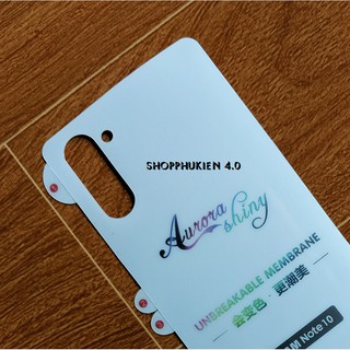 PPF chống vân tay mặt lưng Samsung Galaxy Note 10 plus