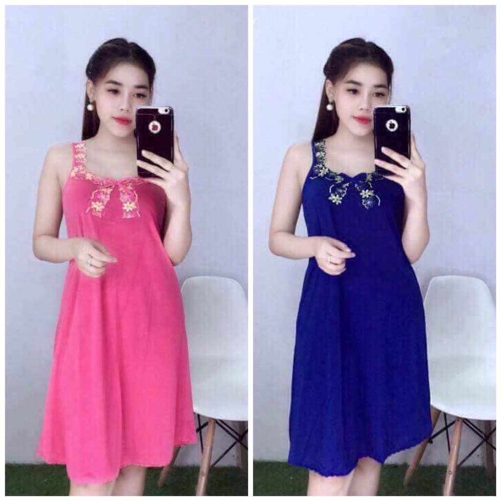 Đầm ngủ thun lạnh mặc nhà cực mát
