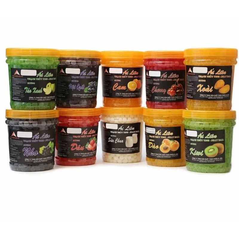 Thạch thủy tinh Ái Liên topping cho trà sữa