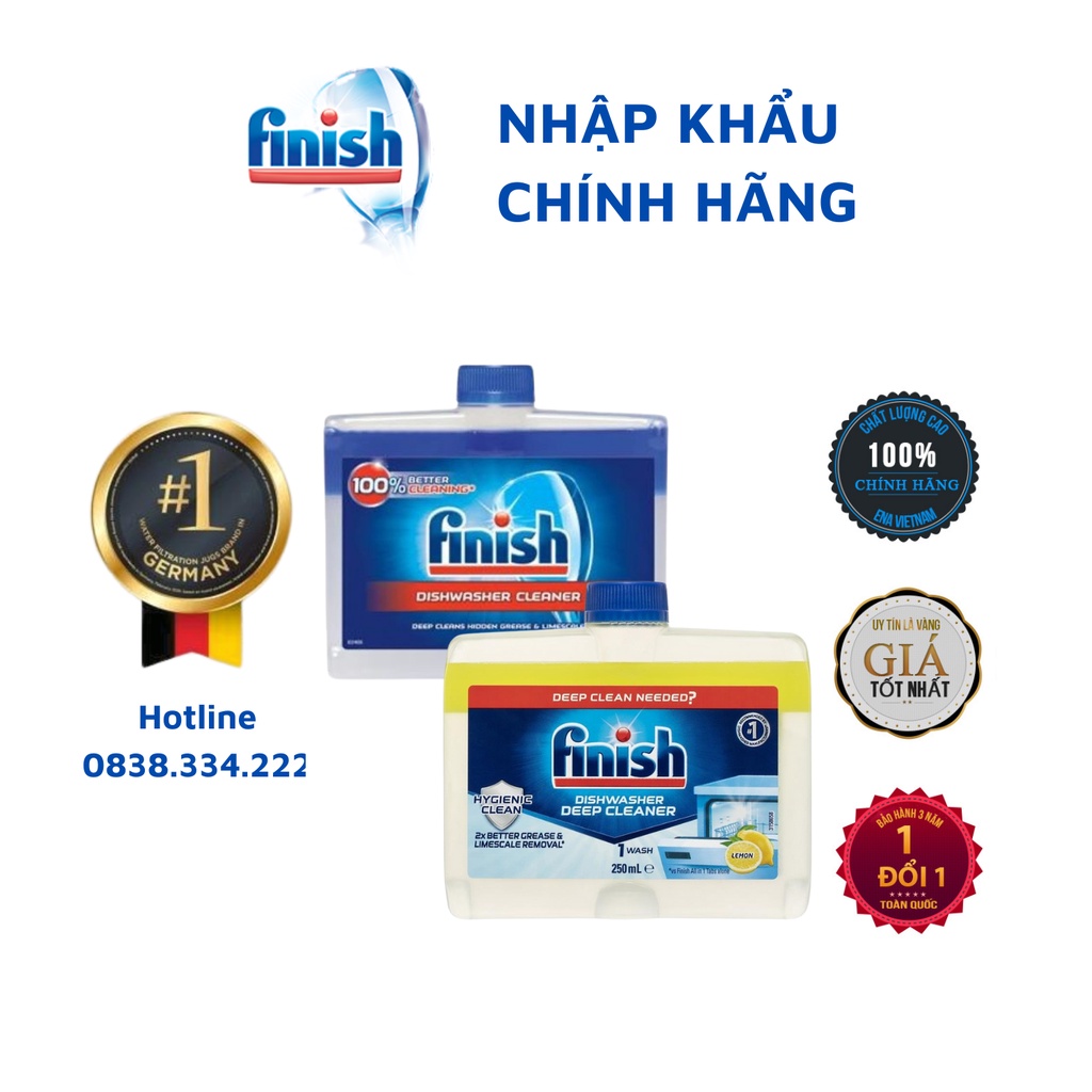 [HCM] Dung dịch vệ sinh máy rửa bát chai 250ml Finish