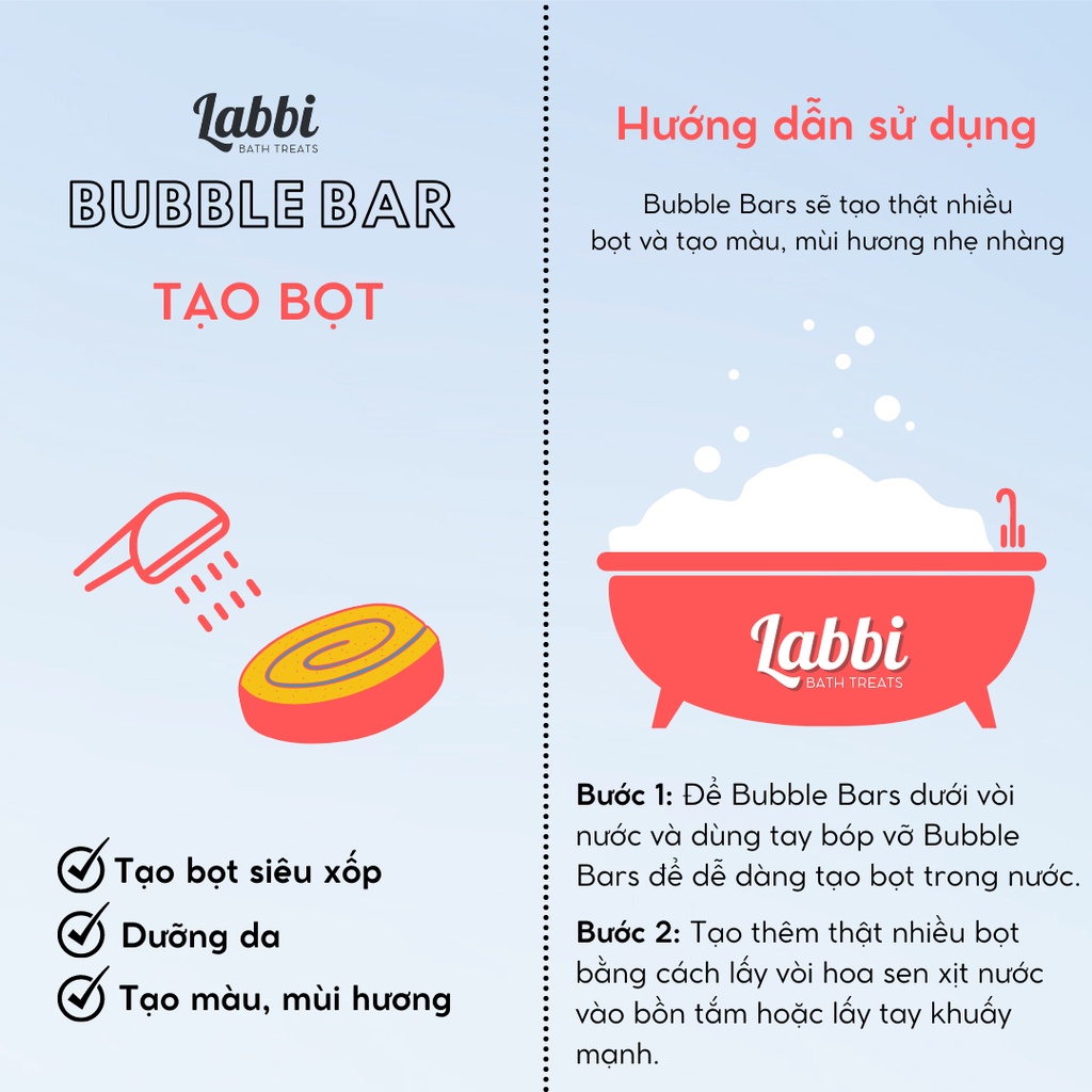 Bánh siêu tạo bọt bồn tắm AFTER THE RAIN [Labbi] Bubble Bar