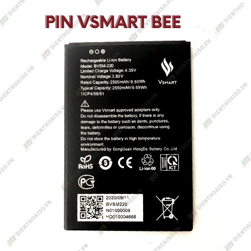 Pin vsmart active 1 và bee (zin new)