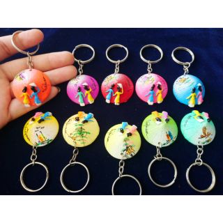 Móc khóa nón lá vẽ