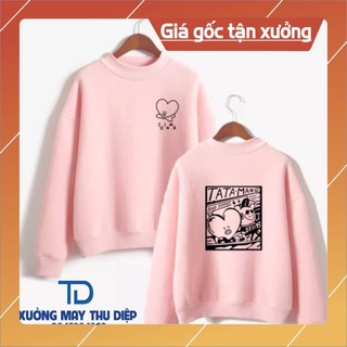 ÁO SWEATER BTS HỒNG SO CUTE sh