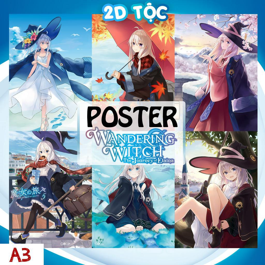 TRANH POSTER A3 Anime Manga Hành trình của Elaina Majo no Tabitabi (1) CHẤT LIỆU GIẤY CAO CẤP - 2D Tộc Shop