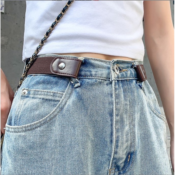 Thắt lưng - nịt bụng vô hình co giãn nam nữ unisex màu đen nâu pon.mens hà nội hcm