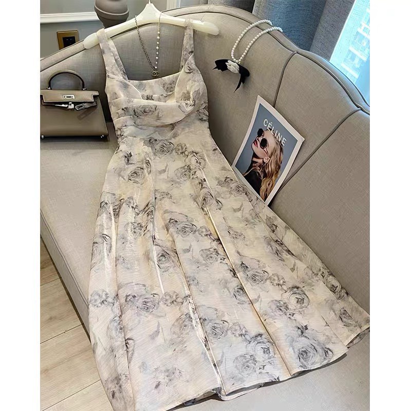 Đầm Nữ Tiểu Thư Hoa Hot Trend Dáng Xoè Nhúng Ngực