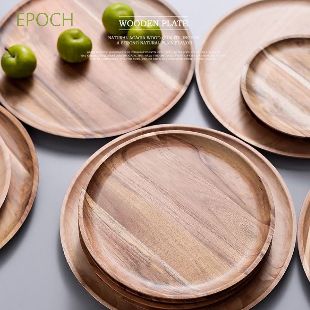 Epoch Khay Gỗ Tròn Đựng Bánh Mì / Sushi Tiện Dụng