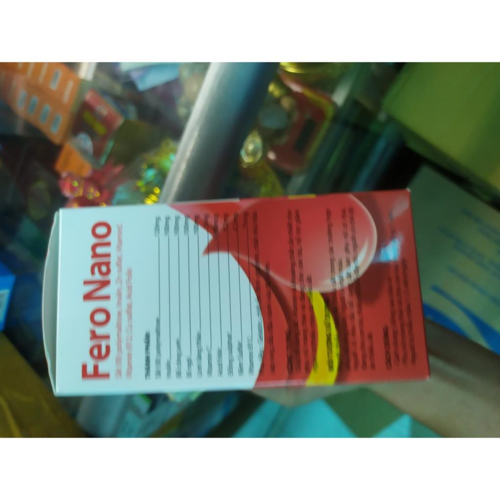 Fero Nano Bổ Sung Sắt, vitamin, hỗ trợ quá trình tạo máu Tăng Cường Lưu Thông Máu Cho Phụ Nữ mang thai 100 viên