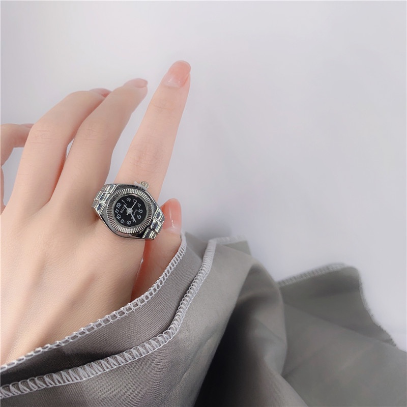 Nhẫn nam nữ tròn unisex Punstore màu bạc thời trang chất Titan đẹp đơn giản không gỉ - Nhẫn Đồng Hồ