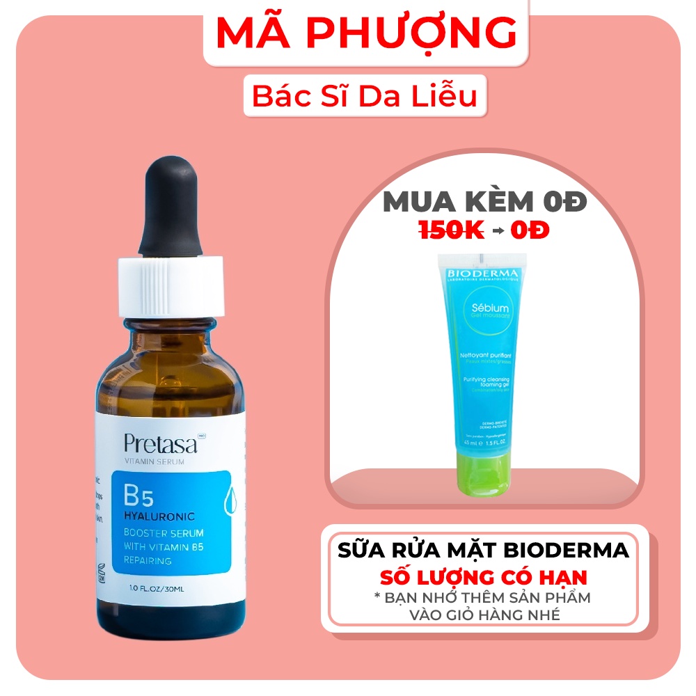 Serum phục hồi da B5 PRETASA Xanh - Hàng Chính Hãng - Dược Mỹ Phẩm Bác Sĩ Mã Phượng