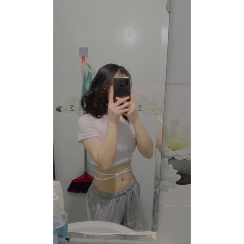 [ FreeShip Bill từ 50k ] Áo Croptop Thun Body Dây Đan Eo -  chất thun co giãn 4 chiều body HOT | BigBuy360 - bigbuy360.vn