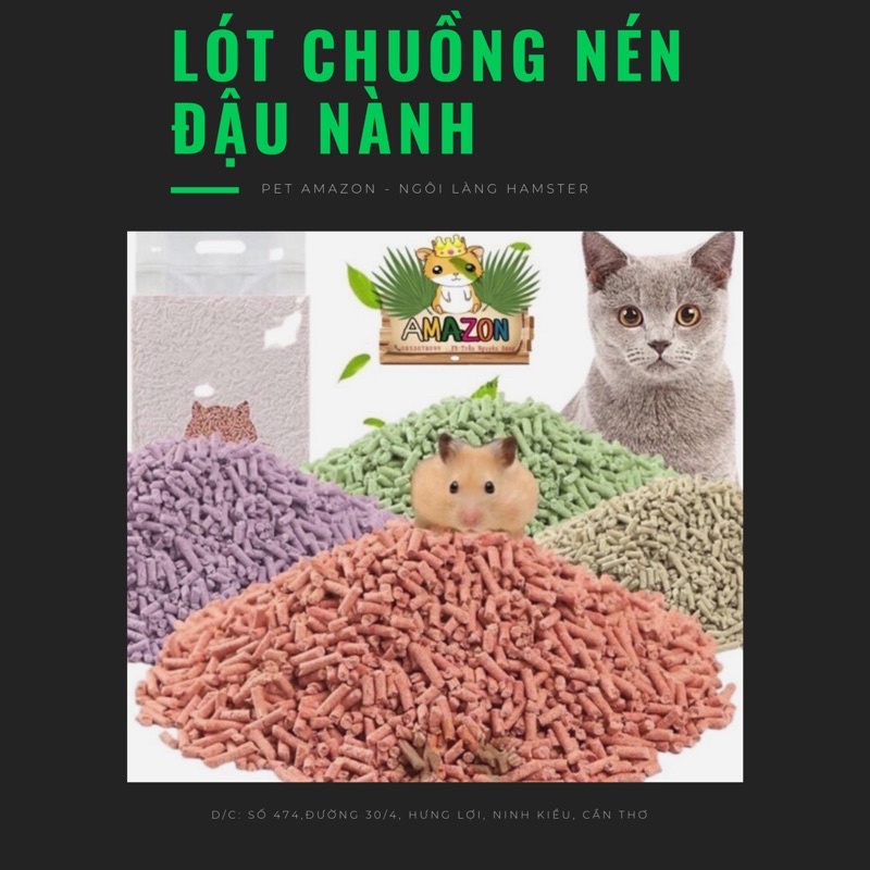 Nén đậu nành lót chuồng