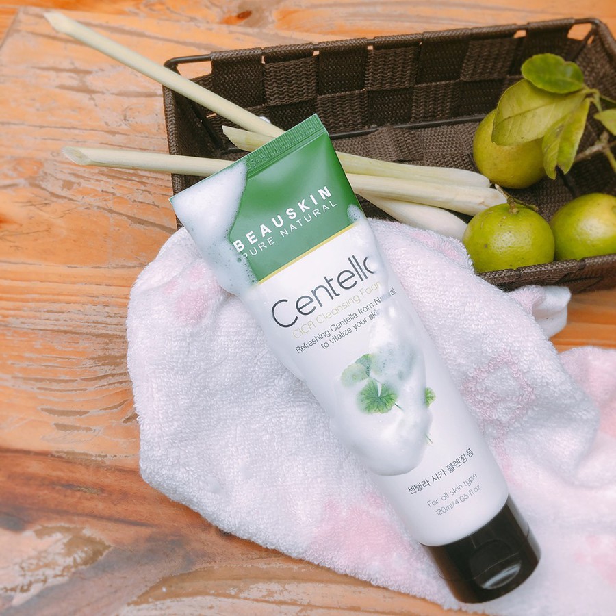 Hàng Chính Hãng- Sữa Rửa Mặt Thải Độc, Trắng Da Tinh Chất Rau Má Beauskin Centella Cleansing Foam Hàn quốc Cao Cấp 120ml