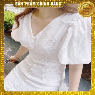 Váy tay bồng dự tiệc ren đuôi cá