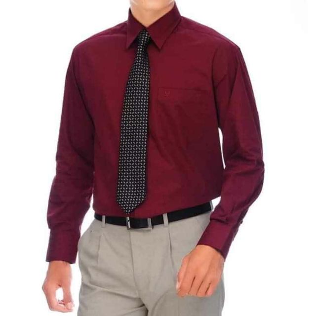 Aó sơ mi nam dài tay Việt Tiến màu đỏ đô, chính hãng , cao cấp – form suông  REGULAR- tà bầu . SHOP HỨA | BigBuy360 - bigbuy360.vn