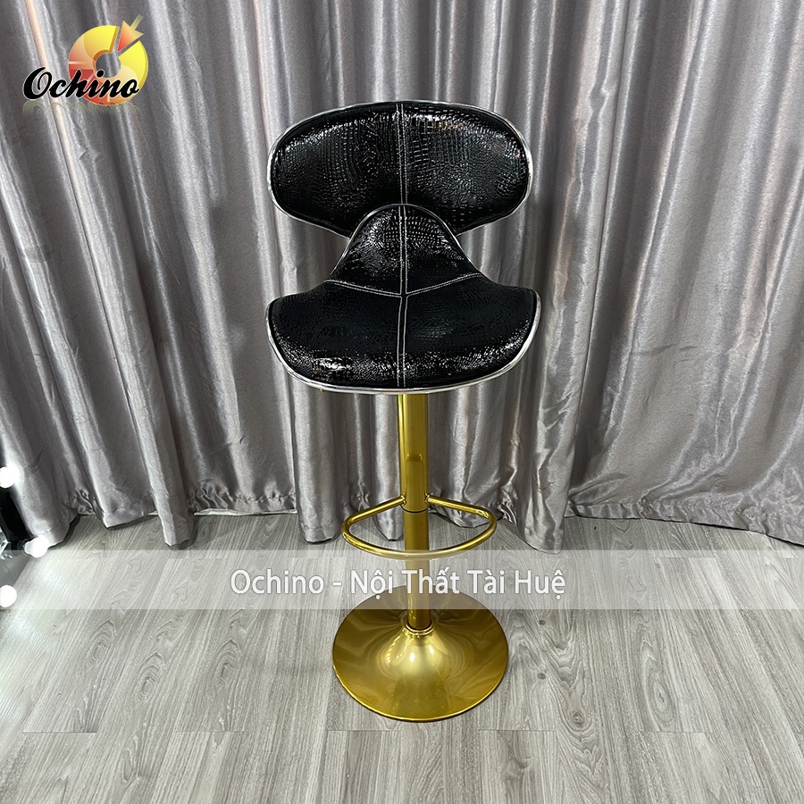 Ghế Chụp Hình, Ghế Makeup Chân Vàng K1 Sơn Tĩnh Điện Nhập Khẩu Mẫu DA CÁ ( Ảnh Thật Shop Chụp)