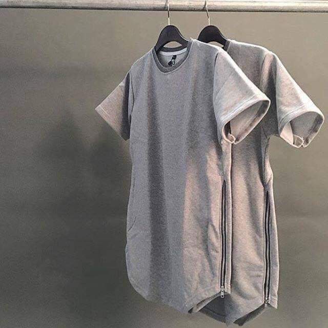 Áo thun nam nữ long tee zipper