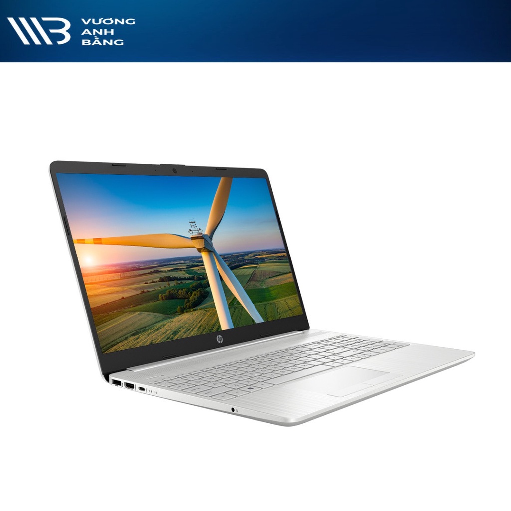 Laptop HP 15s-du1105TU I3(10110U)/ 4G/ SSD 256GB/ 15,6in HD/ Win 11/ Silver, nhựa