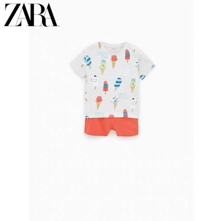 Set zara bé trai hình Kem