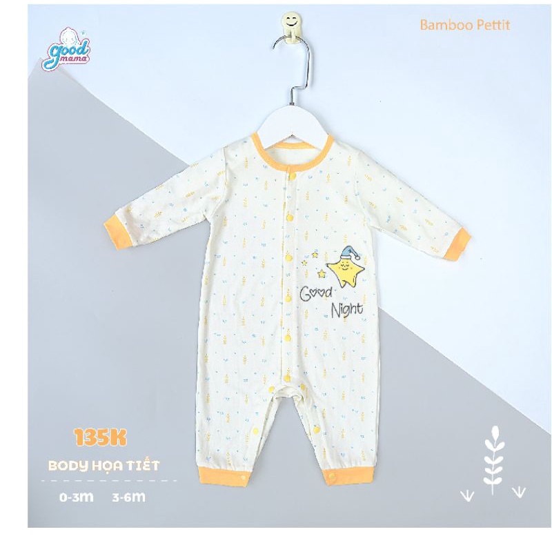 Goodmama - Body cài giữa cho bé 3-7kg thời trang trẻ em sơ sinh