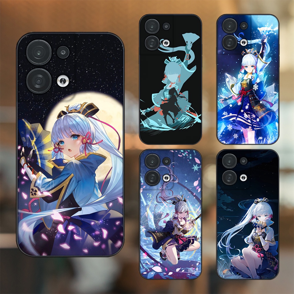 Ốp lưng Oppo Reno 8 5G viền đen in hình Ayaka Genshin Impact