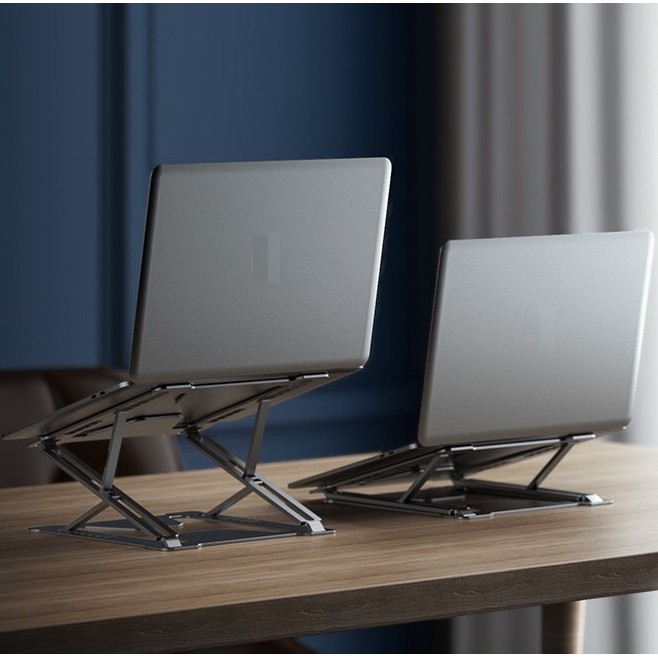 Đế nâng laptop stand 2 tầng, chỉnh độ cao gấp gọn hợp kim nhôm đa năng cho Macbook và máy tính xách tay SSKY P7