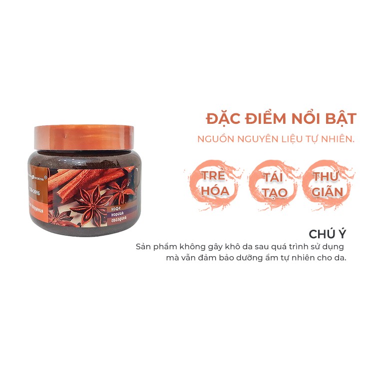 Tẩy da chết body quế hồi nga Eksklyuziv Kosmetik 380g TDC03