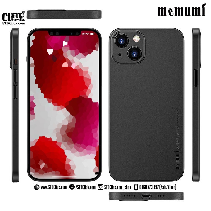 ỐP LƯNG IPHONE 13 MEMUMI MỎNG LỤA CHÍNH HÃNG