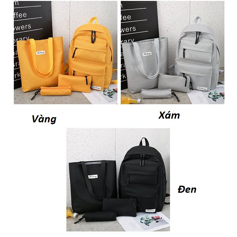 Combo Balo 4 Món Đi Học, Balo Thời Trang 5 NGĂN laptop 16inch B281