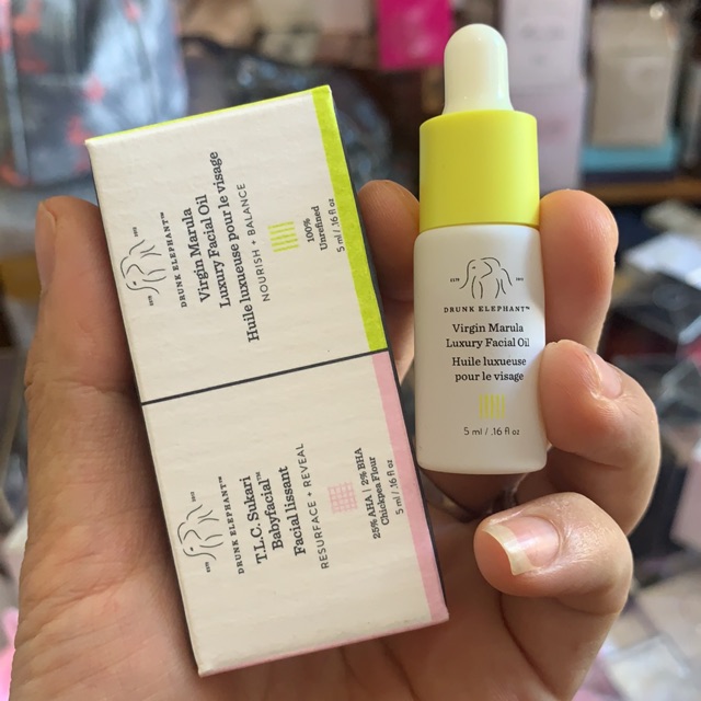 Dầu dưỡng   5mL Virgin Marula Luxury Facial Oil drunk elephant