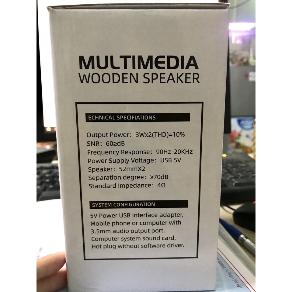 Loa gỗ mini Leerfei E1014 D092 mới 100%