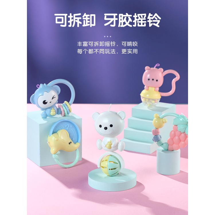 Đồ chơi lục lạc 6 mặt toàn diện cho bé sơ sinh từ 0-2 tháng tuổi dỗ em bé