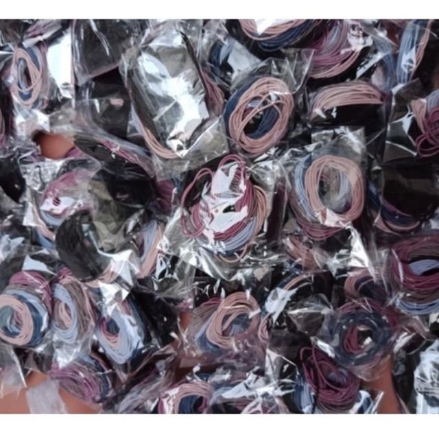 Set 100 Chun Buộc Tóc Túi Zip Nhiều Màu Tiện Dụng Cho Bé Gái