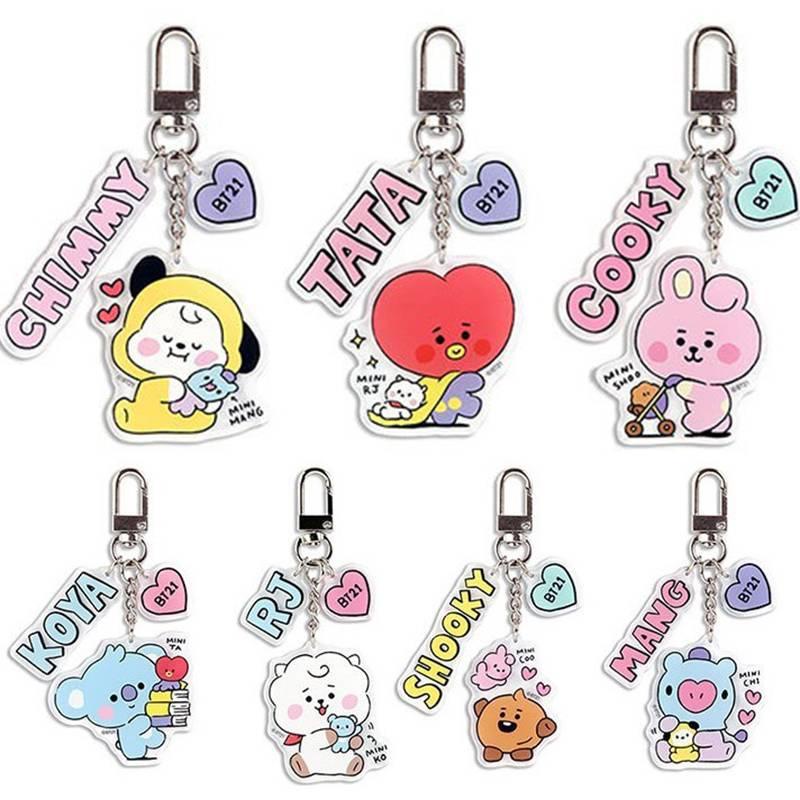 Móc khóa gắn hình thỏ dễ thương cho fan của BTS BT21