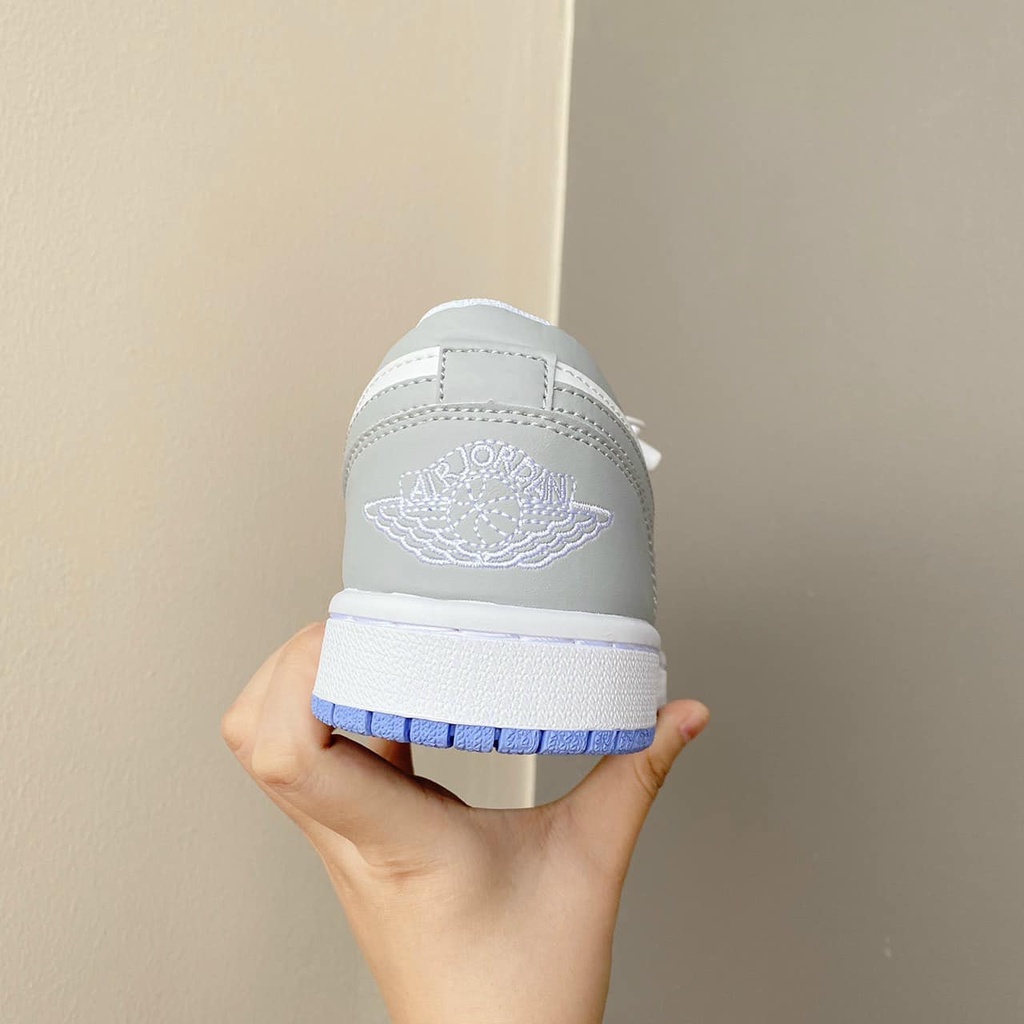 Giày jordan cổ thấp nam nữ, Giày JD air xám xanh bản đẹp dễ phối đồ full box bill