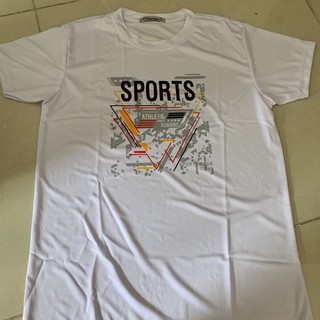 Áo thun nam trắng in hình size L dưới 60kg